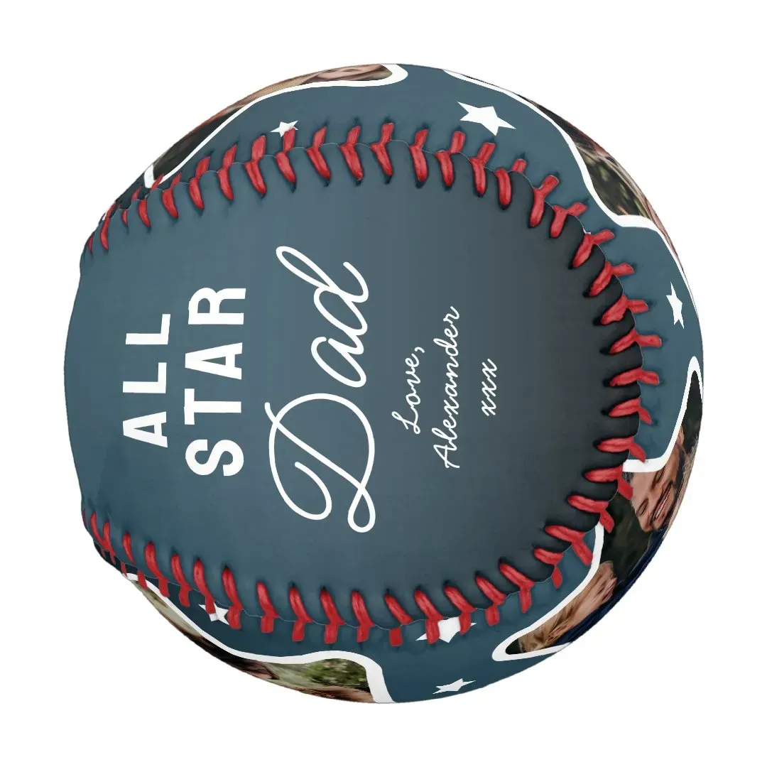 Star Dad Fathers Day Keepsake Photo Baseball