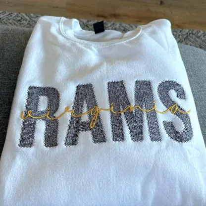 Custom School/Team Lace Letter Embroidered Sweatshirt-Gift For Sports Lover