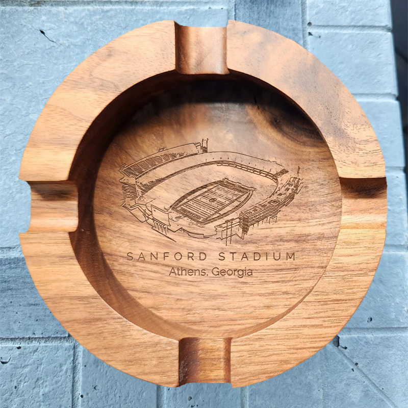 Sanford Stadium Walnut Cigar Ash Tray