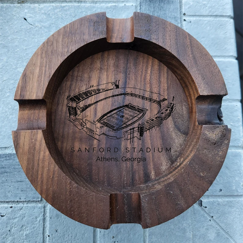 Sanford Stadium Walnut Cigar Ash Tray