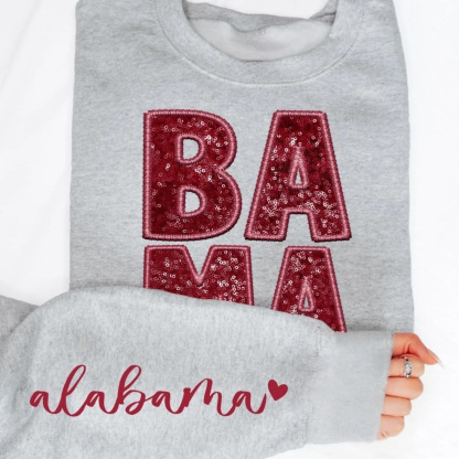 Custom Faux Embroidery Sequin Football Teams