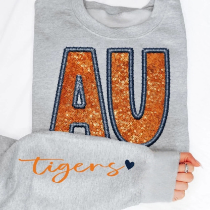Custom Faux Embroidery Sequin Football Teams