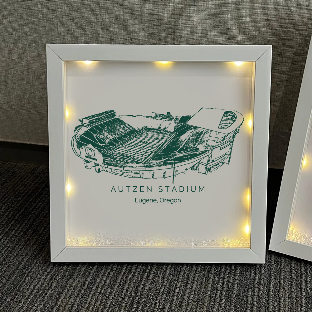 Autzen Stadium - Oregon Ducks football Light Frame Box