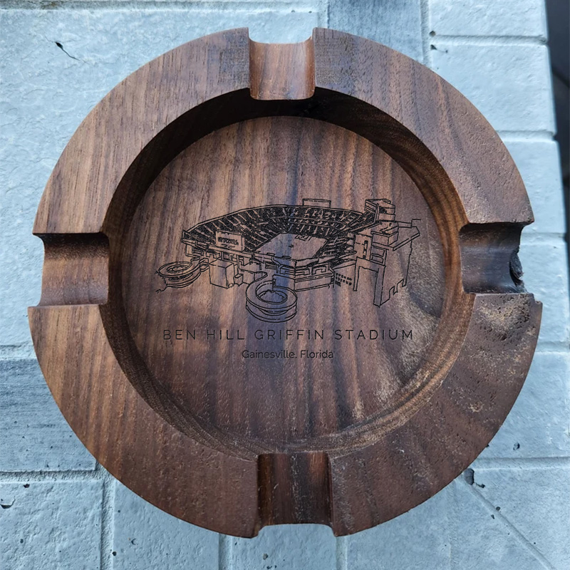 Ben Hill Griffin Stadium Walnut Cigar Ash Tray