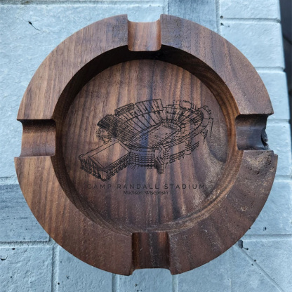 Camp Randall Stadium Walnut Cigar Ash Tray