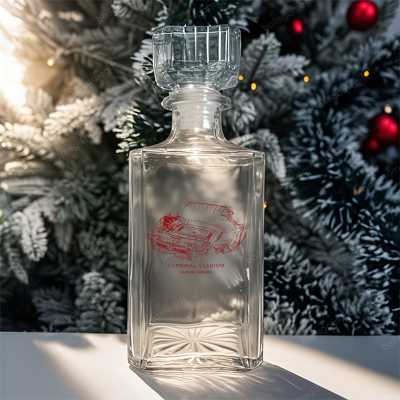 Cardinal Stadium- Louisville Cardinals football,Whiskey Bottles-Gifts For Sports Lovers