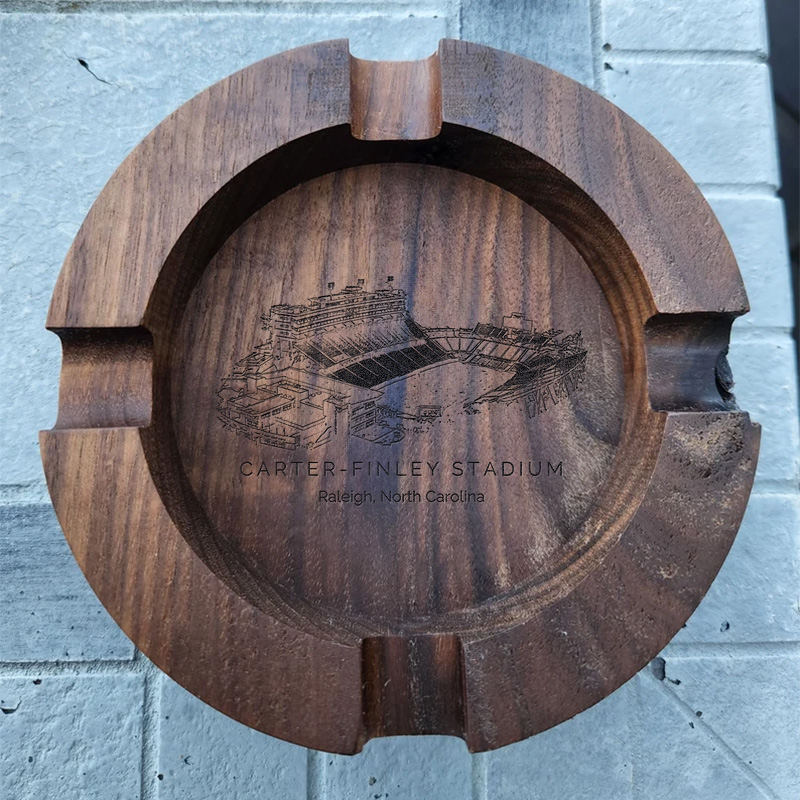 Carter–Finley Stadium Walnut Cigar Ash Tray