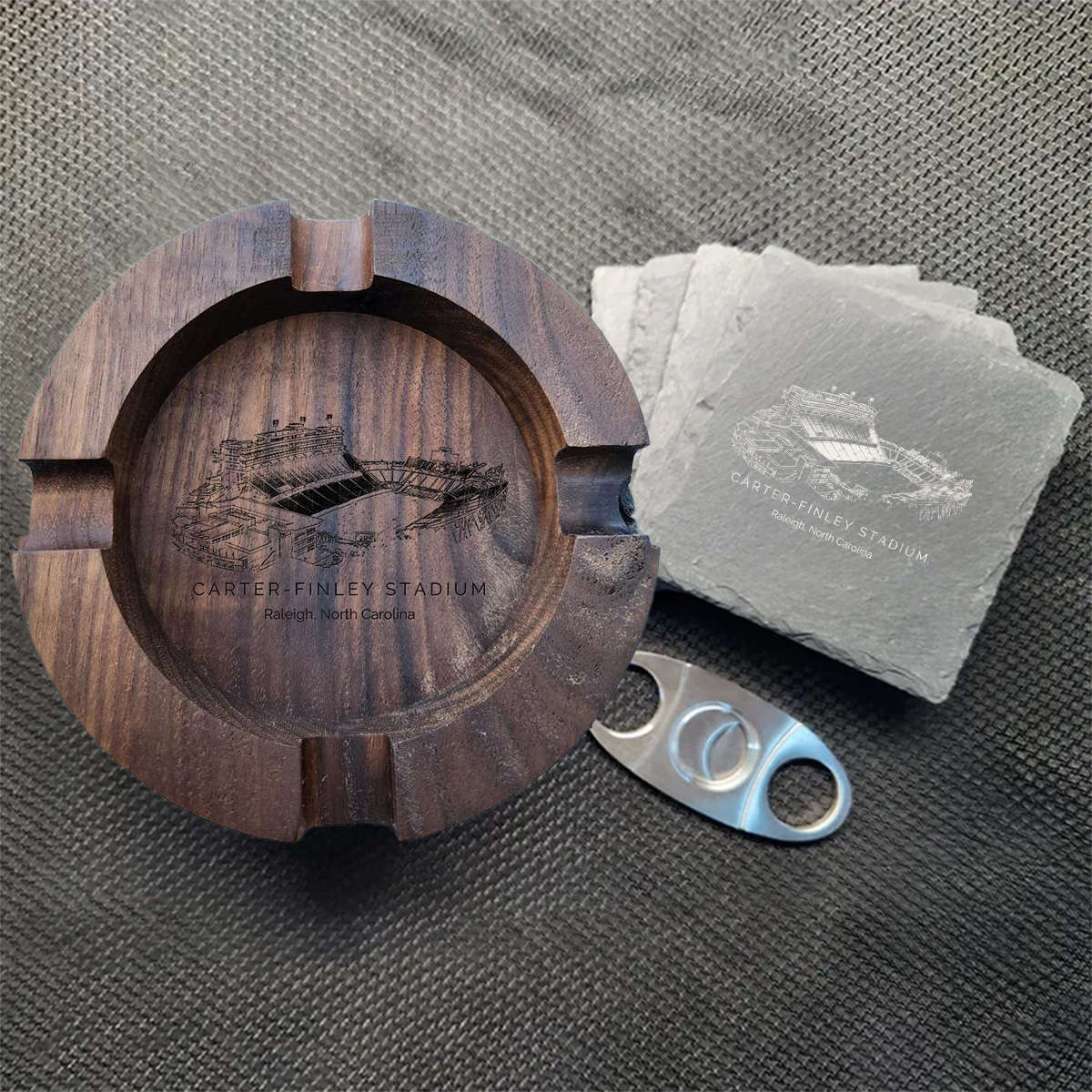Carter–Finley Stadium Walnut Cigar Ash Tray