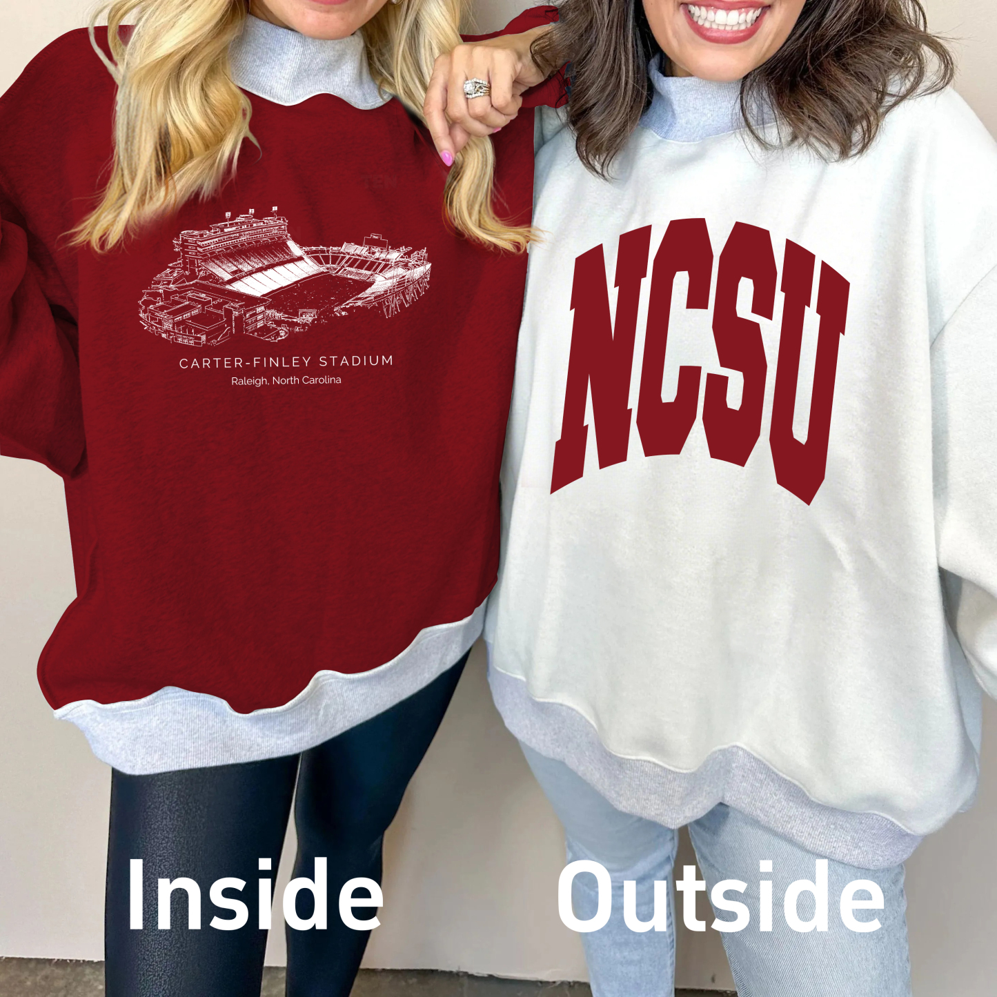 Carter–Finley Stadium Game Day Mock Neck Reversible Sweatshirt