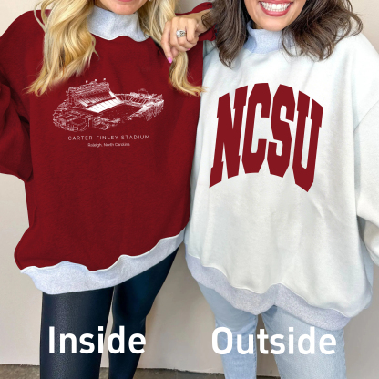 Carter–Finley Stadium Game Day Mock Neck Reversible Sweatshirt