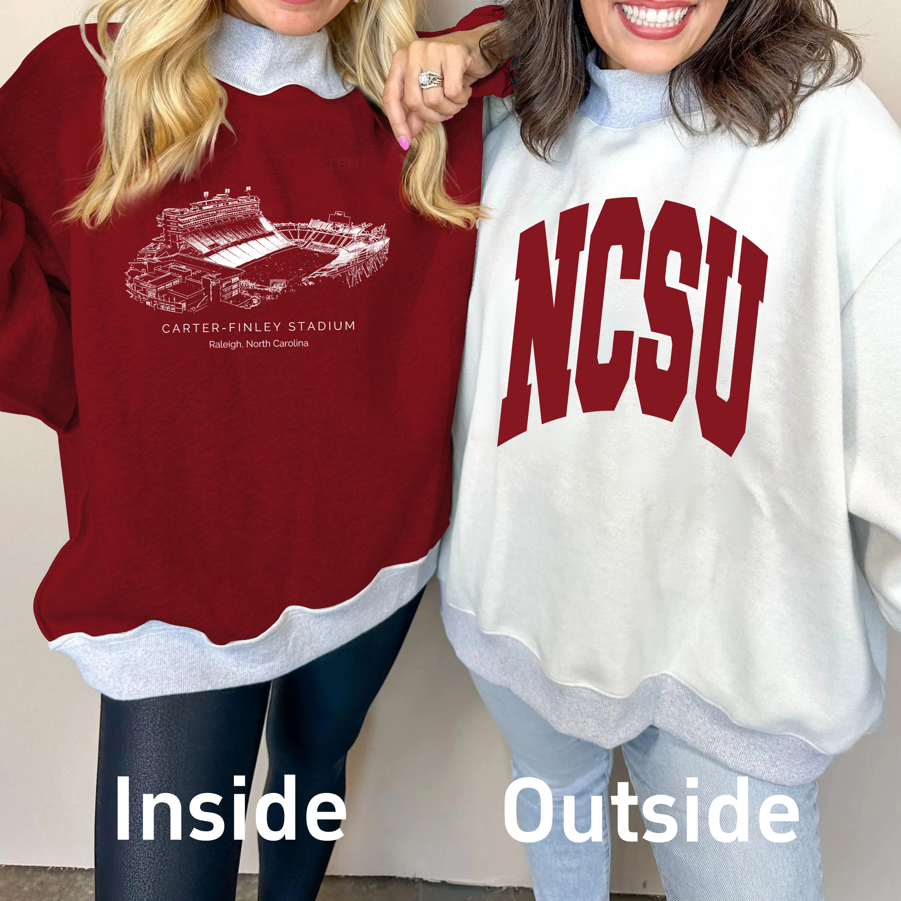 Carter–Finley Stadium Game Day Mock Neck Reversible Sweatshirt