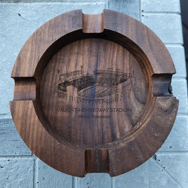 Doak Campbell Stadium Walnut Cigar Ash Tray