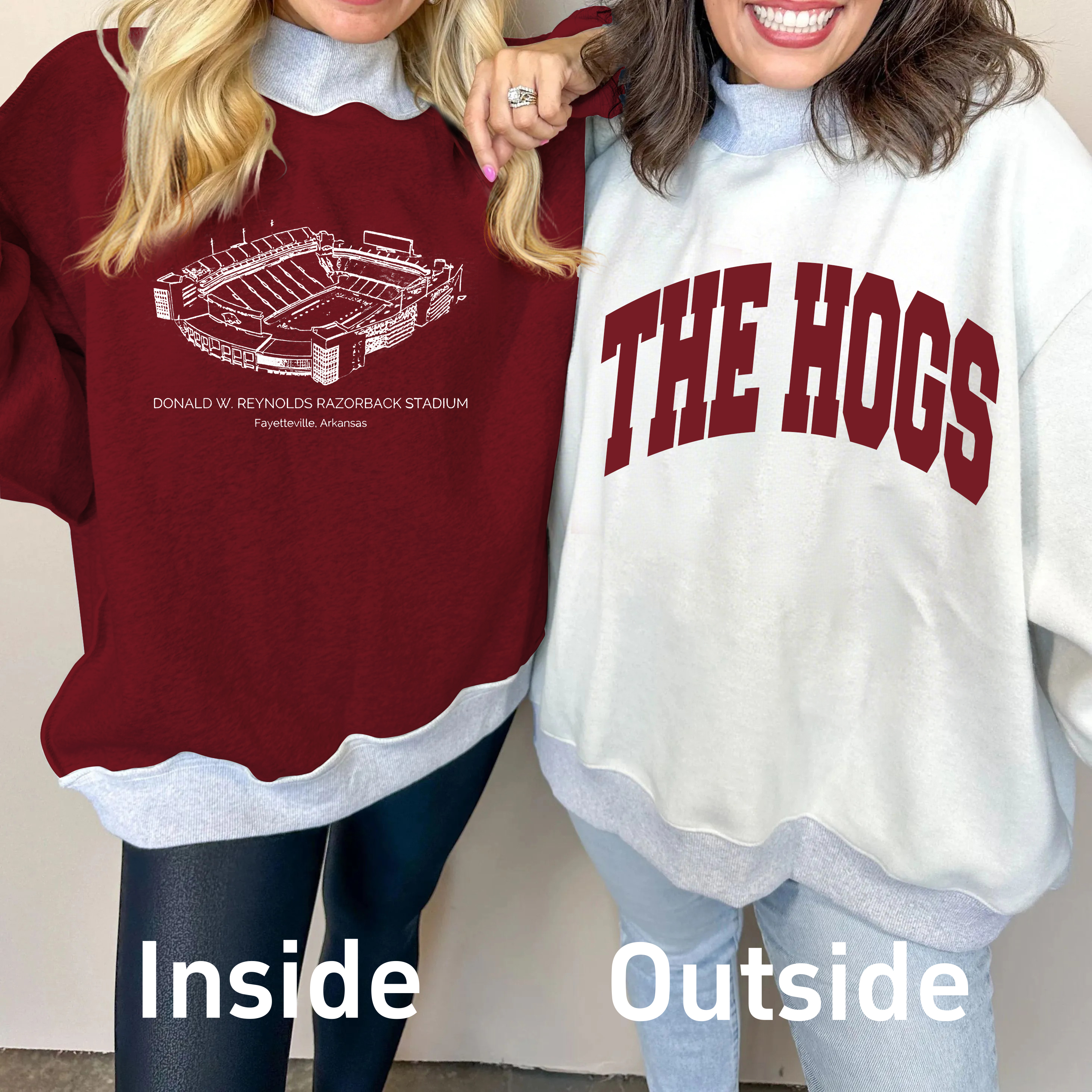 Donald W. Reynolds Razorback Stadium Game Day Mock Neck Reversible Sweatshirt