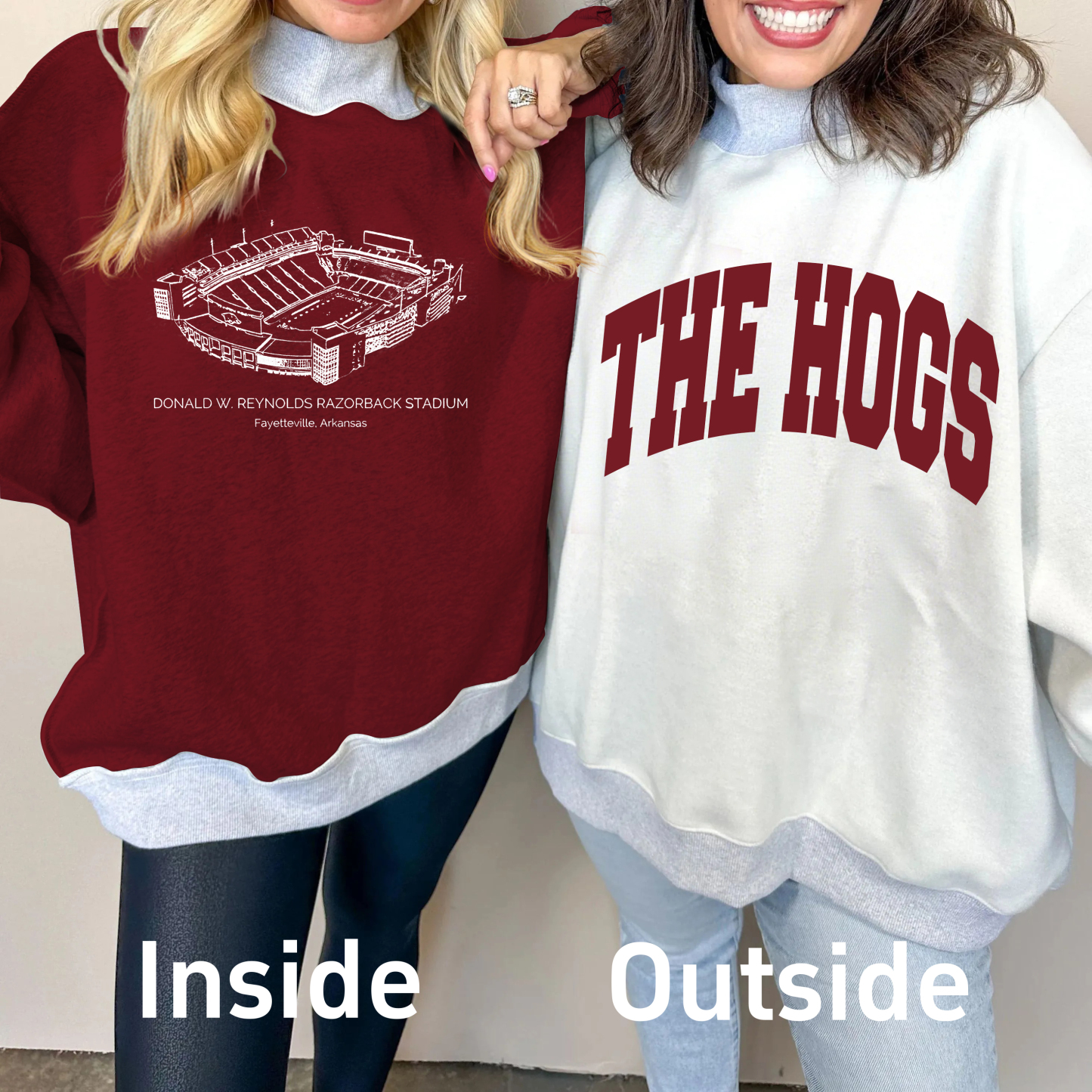 Donald W. Reynolds Razorback Stadium Game Day Mock Neck Reversible Sweatshirt