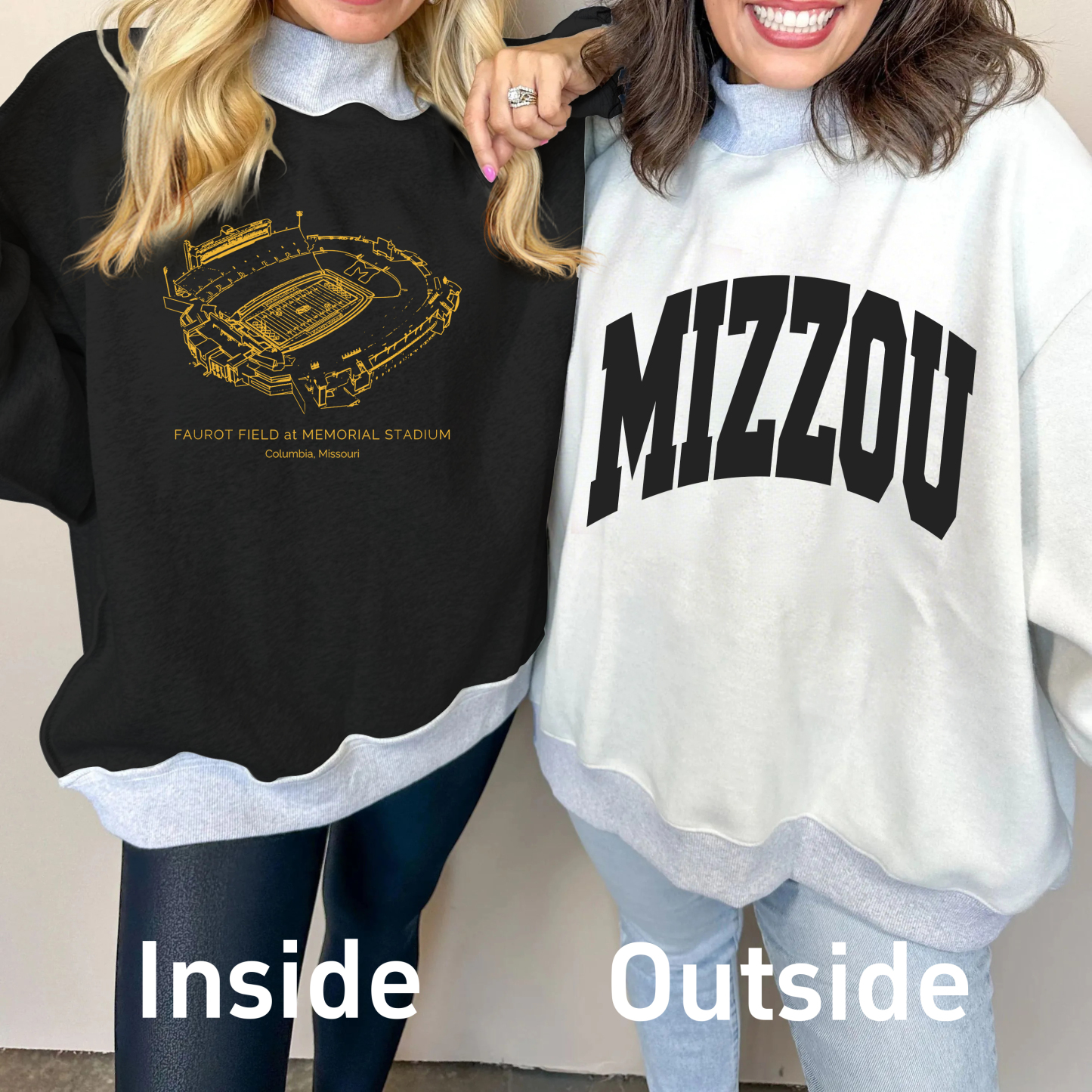 Faurot Field at Memorial Stadium Game Day Mock Neck Reversible Sweatshirt