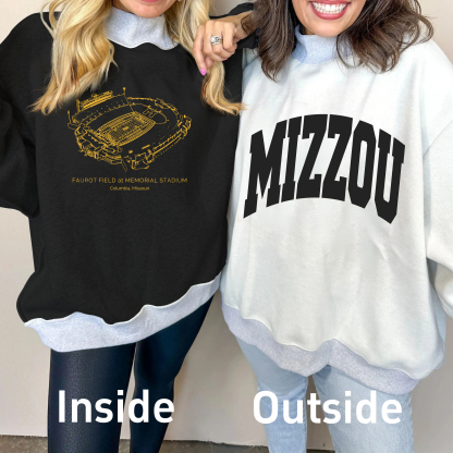 Faurot Field at Memorial Stadium Game Day Mock Neck Reversible Sweatshirt