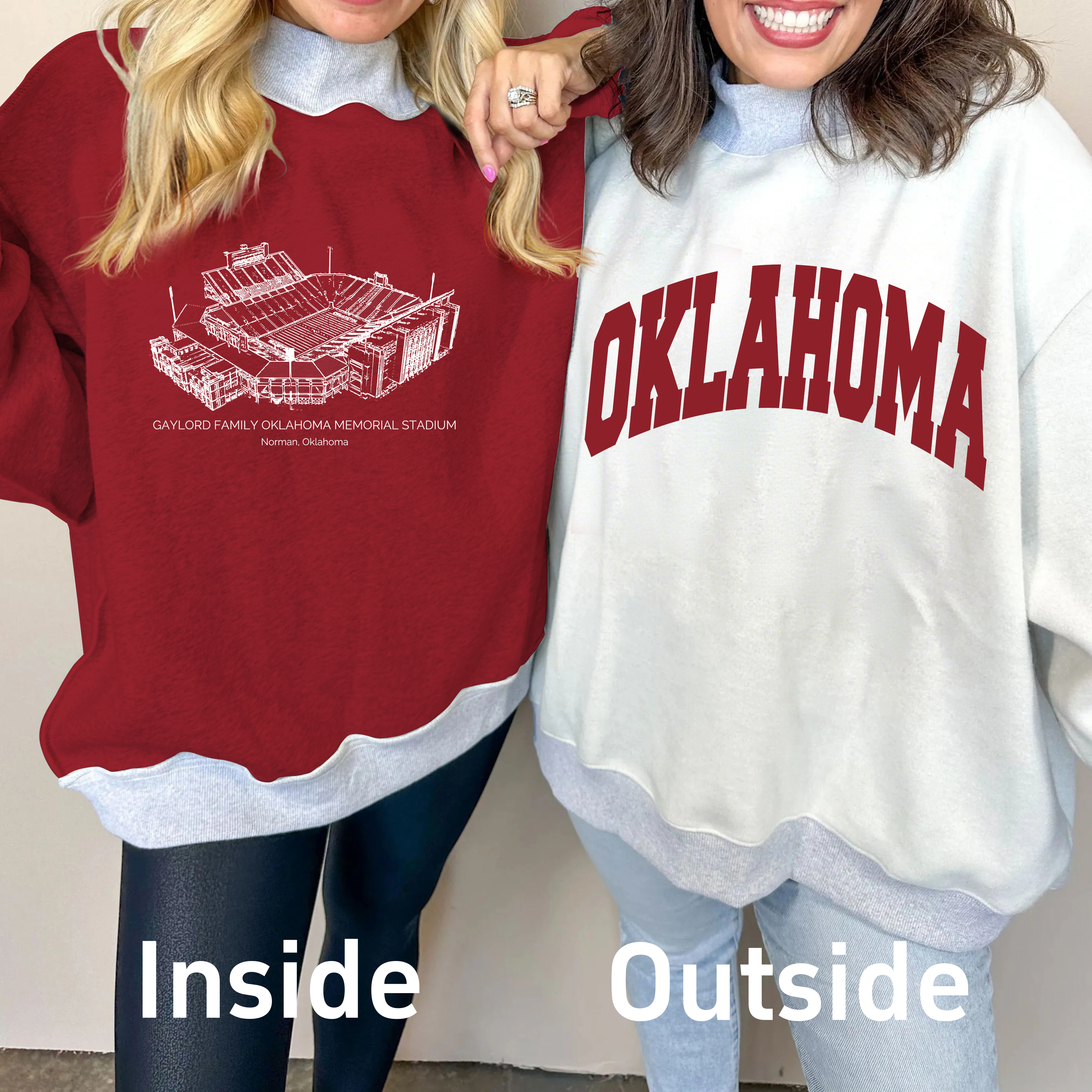 Gaylord Family Oklahoma Game Day Mock Neck Reversible Sweatshirt
