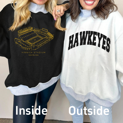 Kinnick Stadium Game Day Mock Neck Reversible Sweatshirt