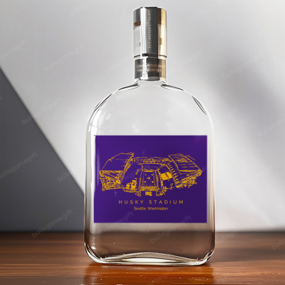 Husky Stadium-Washington Huskies football, Boston Breakers,Whiskey Bottles-Gifts For Sports Lovers