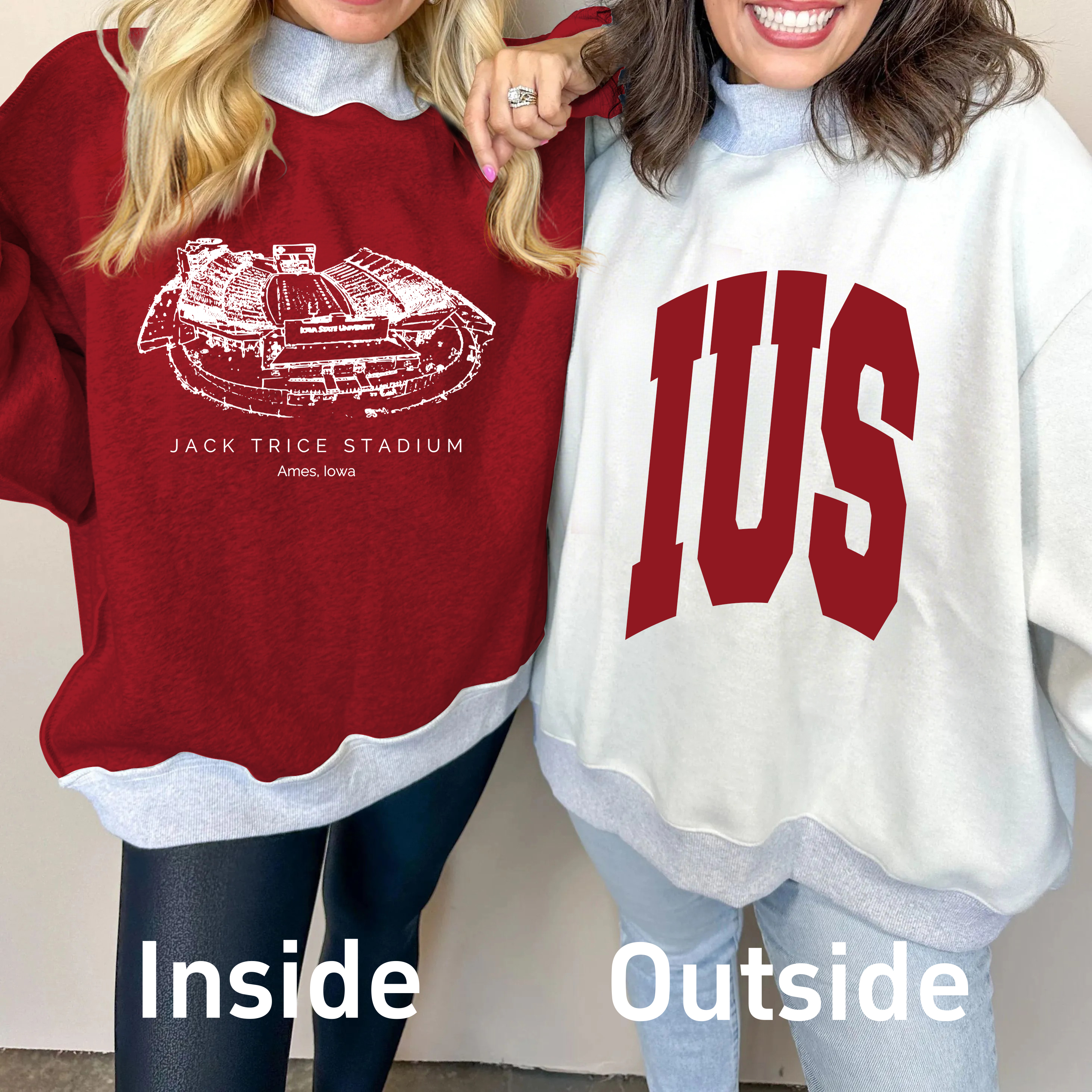 Jack Trice Stadium Game Day Mock Neck Reversible Sweatshirt