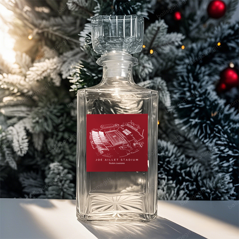 Joe Aillet Stadium-Louisiana Tech Bulldogs football,Whiskey Bottles-Gifts For Sports Lovers