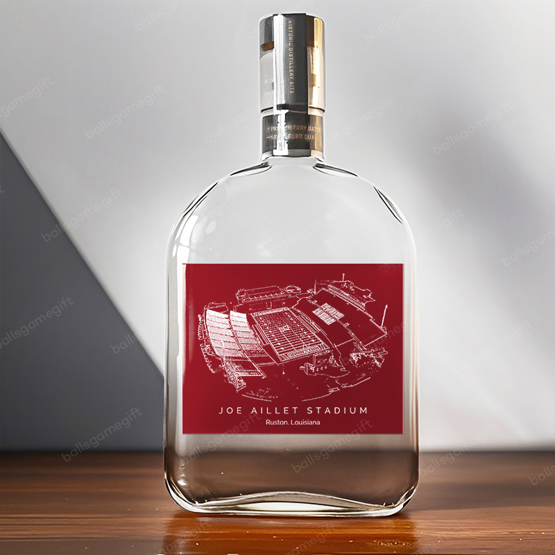 Joe Aillet Stadium-Louisiana Tech Bulldogs football,Whiskey Bottles-Gifts For Sports Lovers
