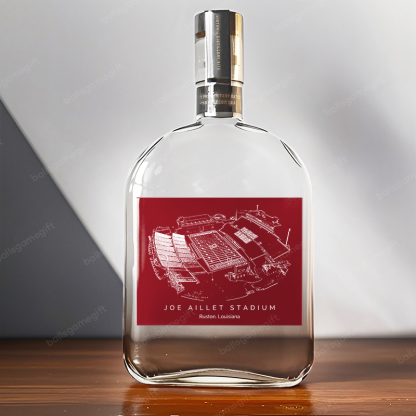 Joe Aillet Stadium-Louisiana Tech Bulldogs football,Whiskey Bottles-Gifts For Sports Lovers