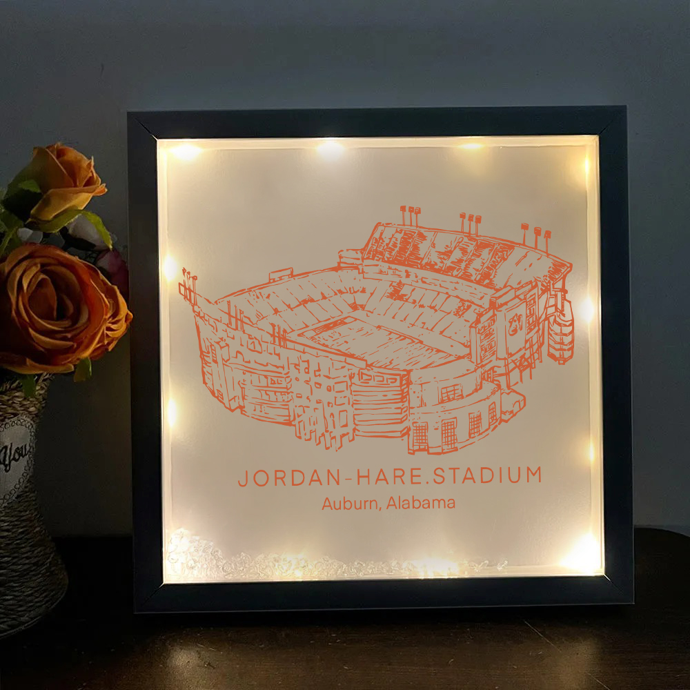 Jordan-Hare Stadium - Auburn Tigers football Light Frame Box