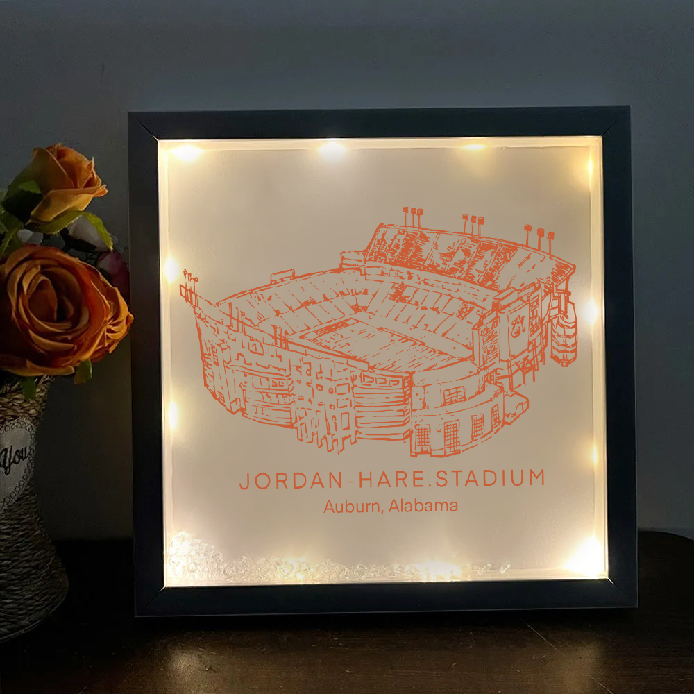Jordan-Hare Stadium - Auburn Tigers football Light Frame Box