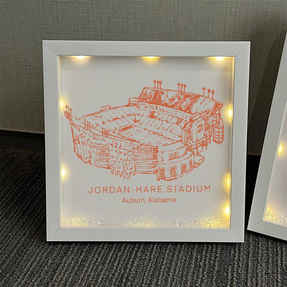 Jordan-Hare Stadium - Auburn Tigers football Light Frame Box