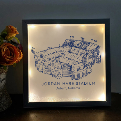 Jordan-Hare Stadium - Auburn Tigers football Light Frame Box