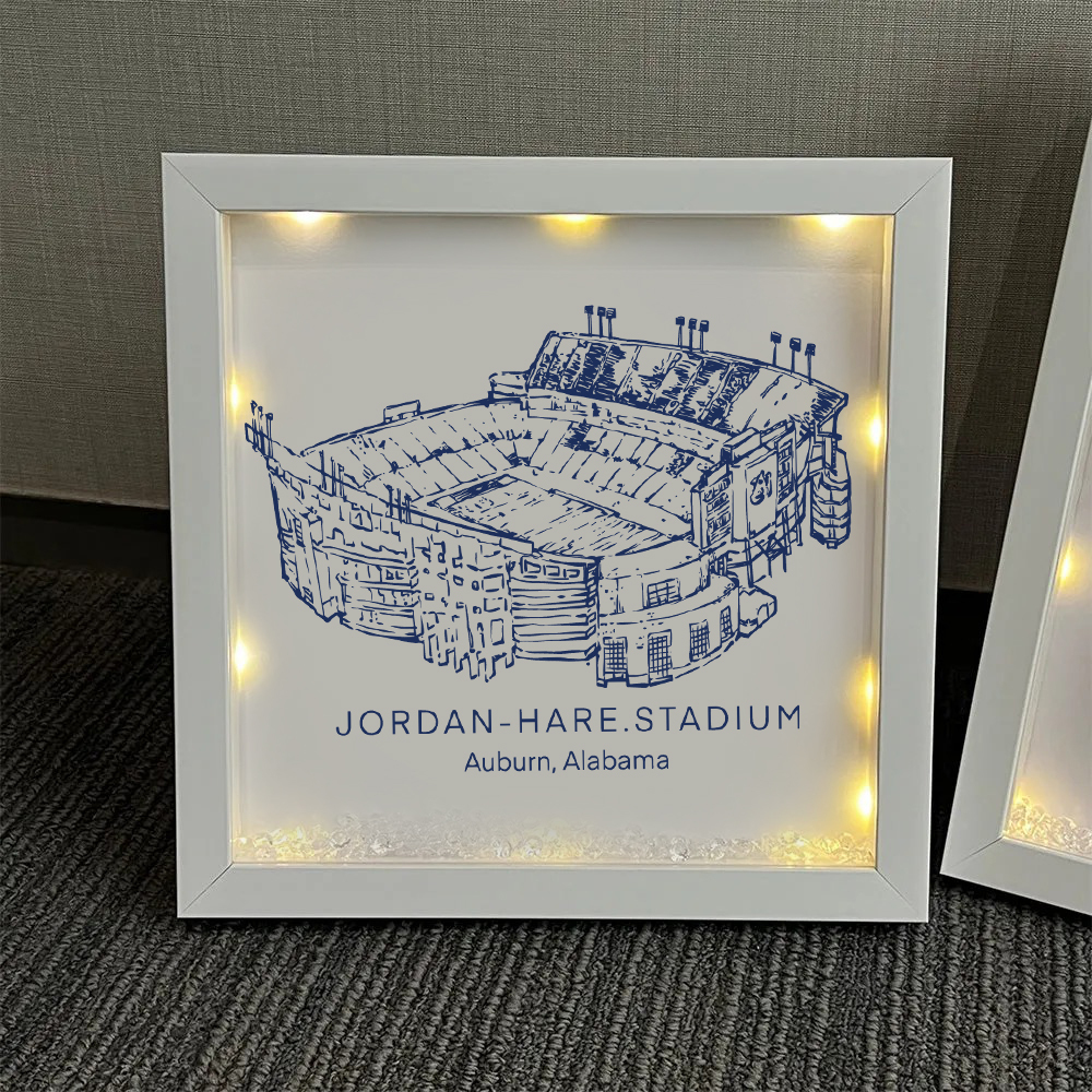 Jordan-Hare Stadium - Auburn Tigers football Light Frame Box