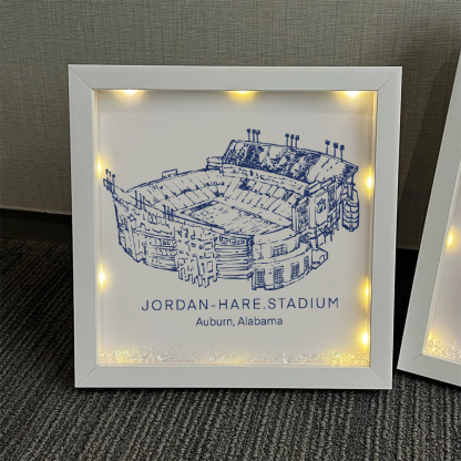 Jordan-Hare Stadium - Auburn Tigers football Light Frame Box