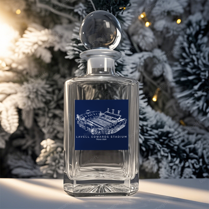 LaVell Edwards Stadium (LES)-BYU Cougars football,Whiskey Bottles-Gifts For Sports Lovers