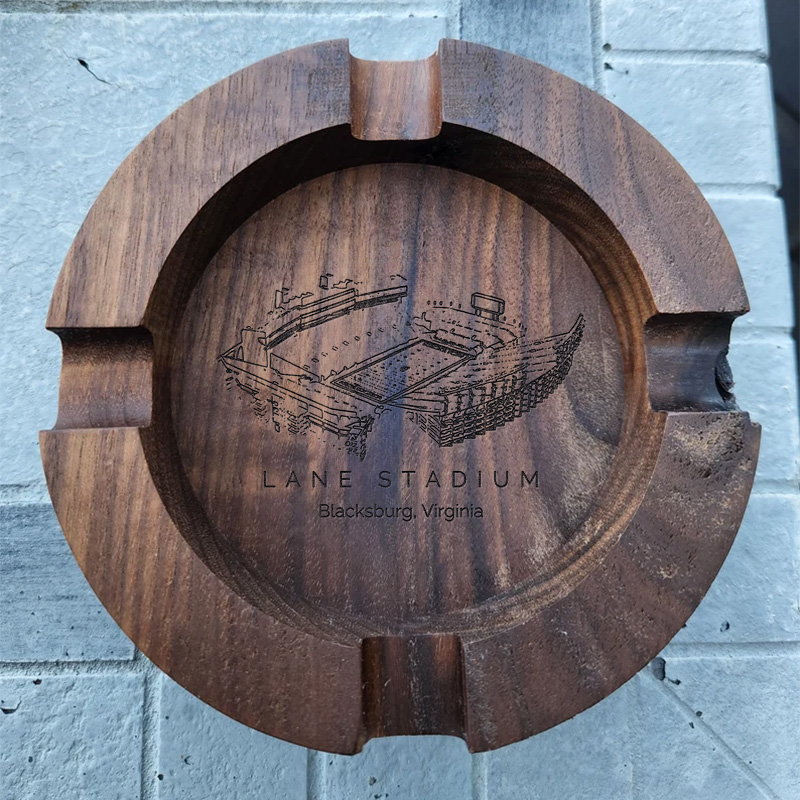 Lane Stadium Walnut Cigar Ash Tray