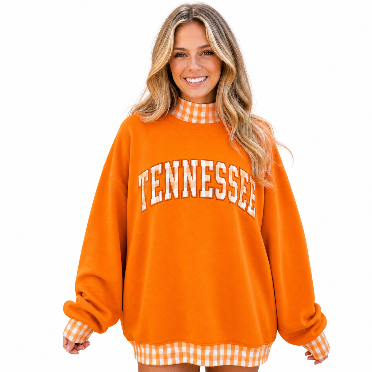 Custom College Team Patchwork Embroidered Mockneck
