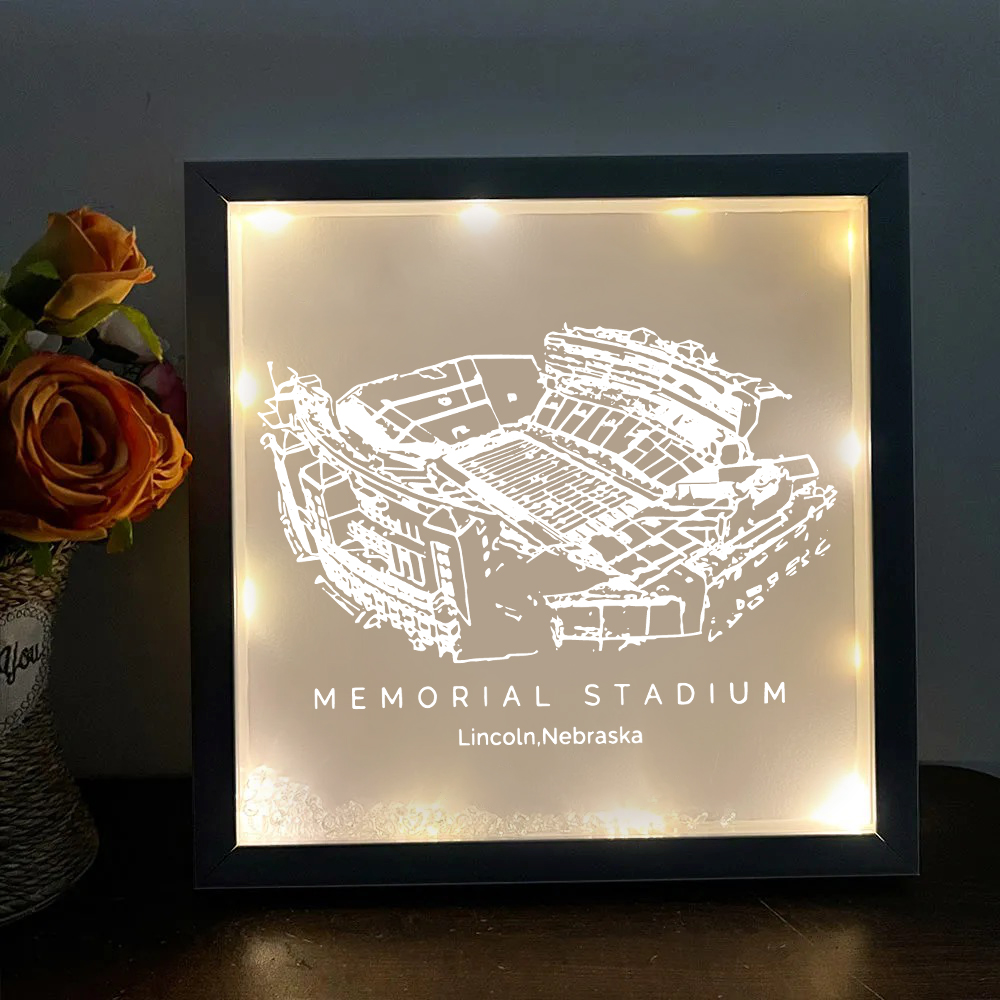 Memorial Stadium (Lincoln) - Nebraska Cornhuskers football Light Frame Box
