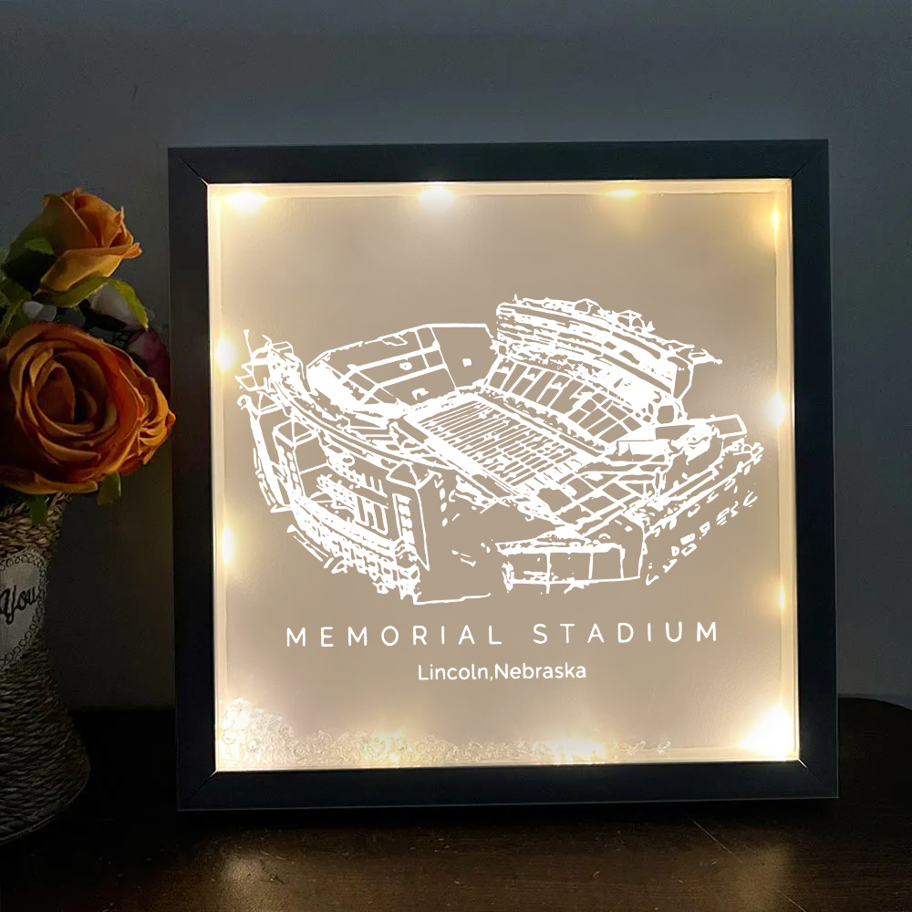 Memorial Stadium (Lincoln) - Nebraska Cornhuskers football Light Frame Box