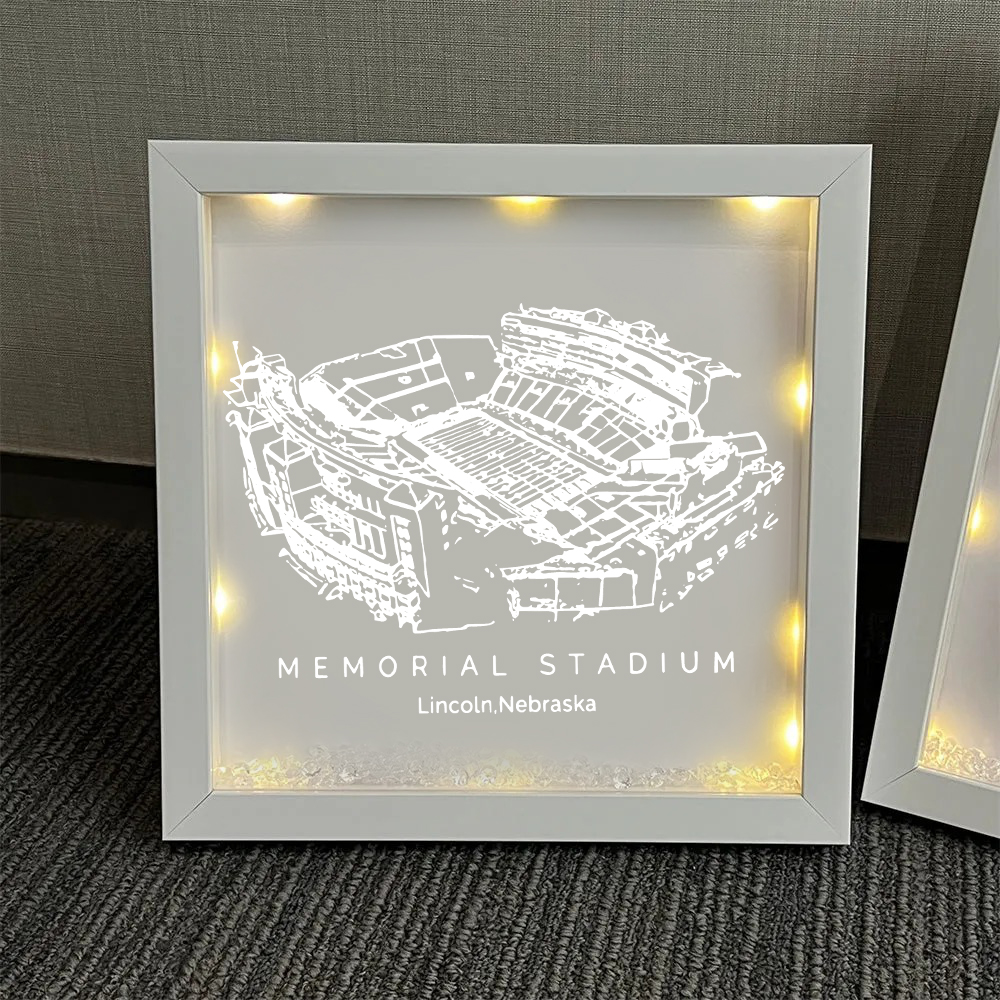 Memorial Stadium (Lincoln) - Nebraska Cornhuskers football Light Frame Box