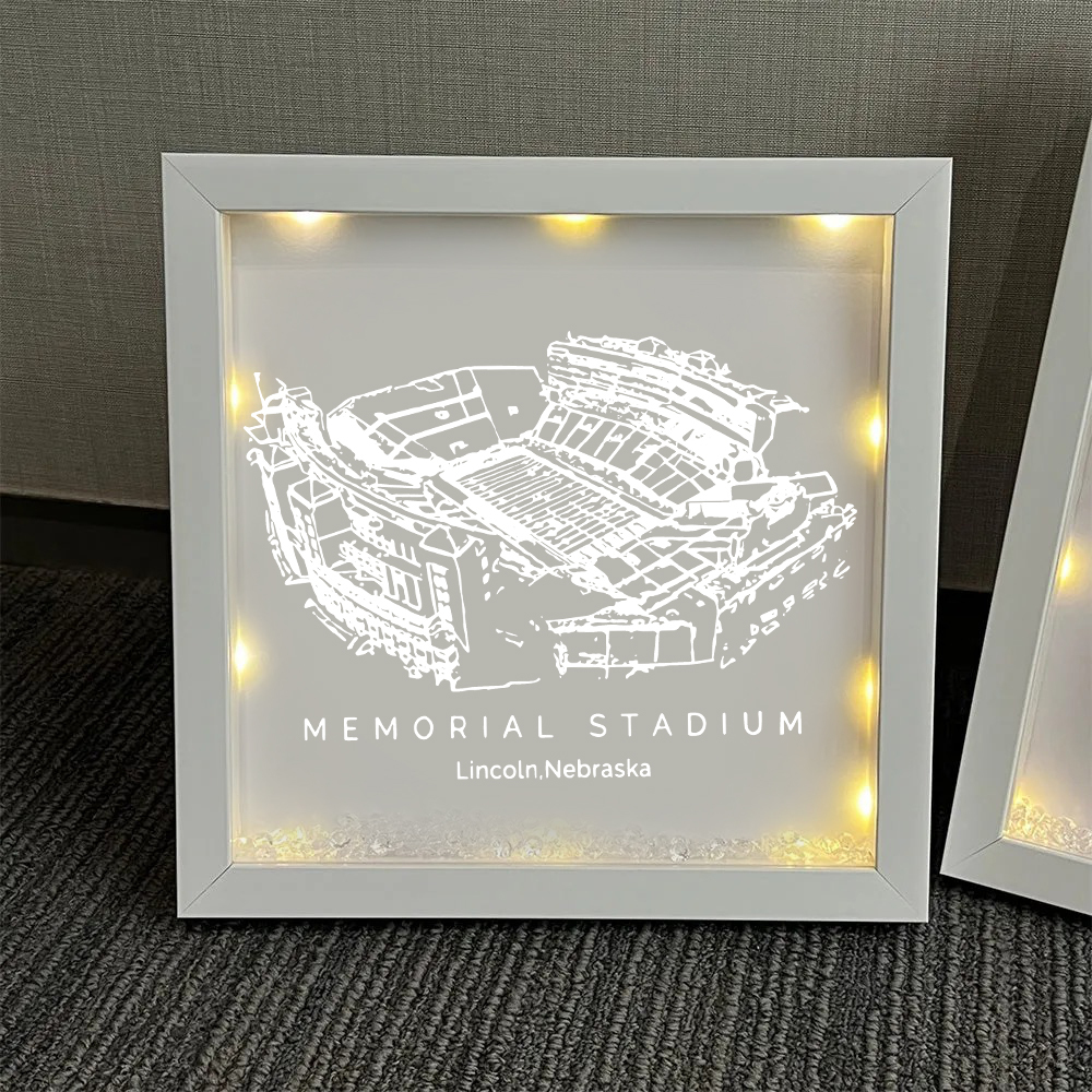 Memorial Stadium (Lincoln) - Nebraska Cornhuskers football Light Frame Box
