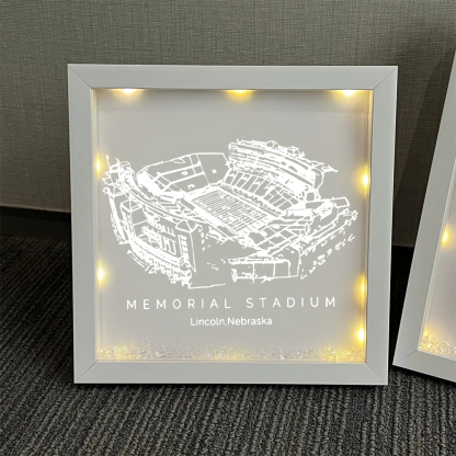 Memorial Stadium (Lincoln) - Nebraska Cornhuskers football Light Frame Box