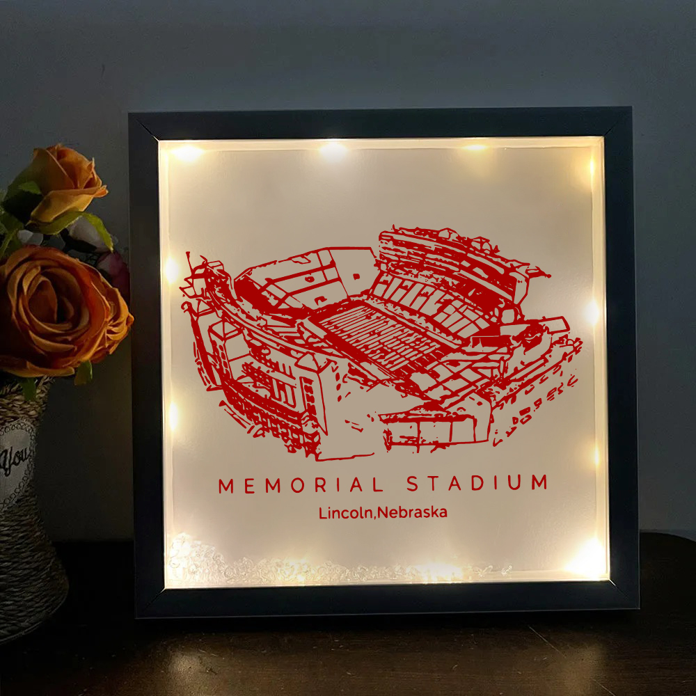 Memorial Stadium (Lincoln) - Nebraska Cornhuskers football Light Frame Box