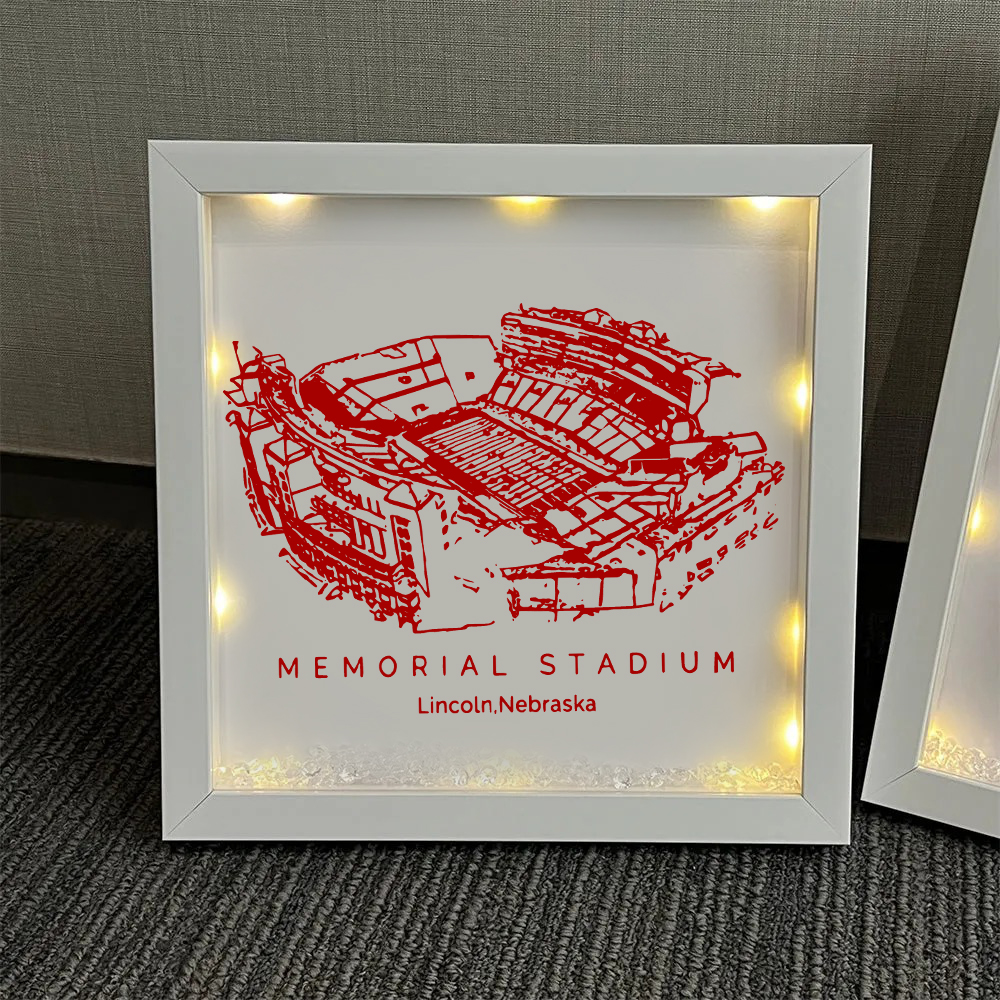 Memorial Stadium (Lincoln) - Nebraska Cornhuskers football Light Frame Box