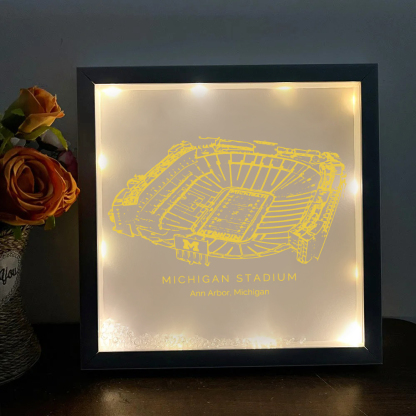 Michigan Stadium - Michigan Wolverines football Light Frame Box