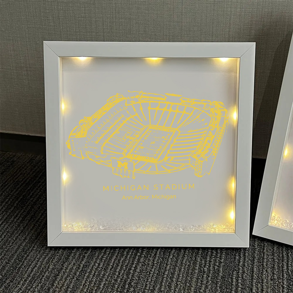 Michigan Stadium - Michigan Wolverines football Light Frame Box