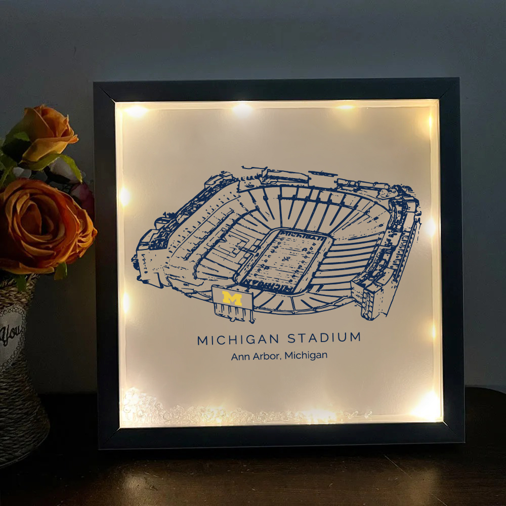 Michigan Stadium - Michigan Wolverines football Light Frame Box