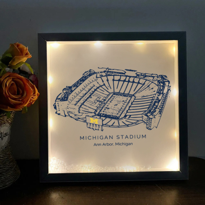 Michigan Stadium - Michigan Wolverines football Light Frame Box