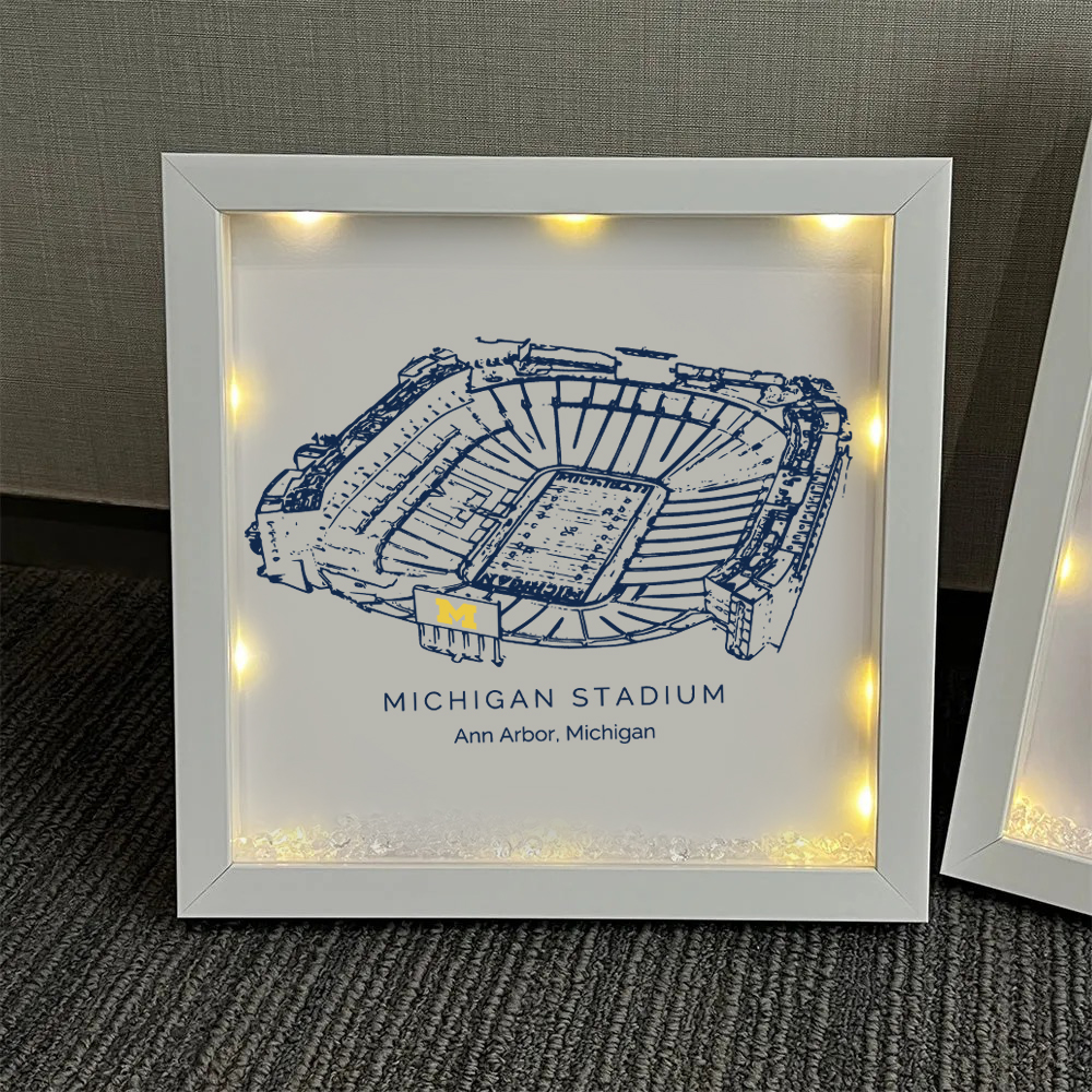 Michigan Stadium - Michigan Wolverines football Light Frame Box