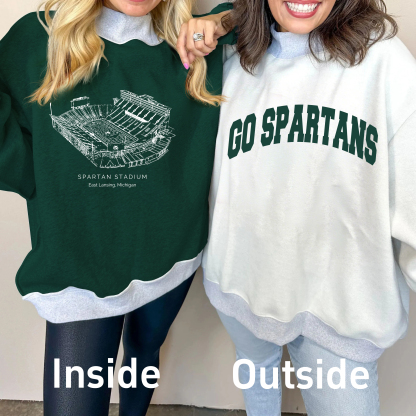 Spartan Stadium Game Day Mock Neck Reversible Sweatshirt
