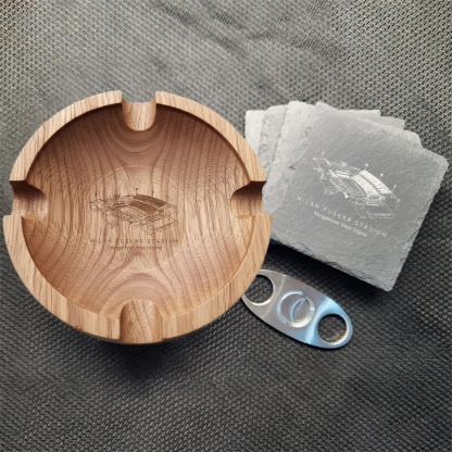Milan Puskar Stadium Walnut Cigar Ash Tray